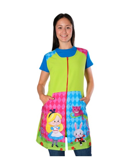 VESTITO MAESTRA ALICIA. CAMICE FAVOLA PER  I TUOI COMPITI QUOTIDIANI