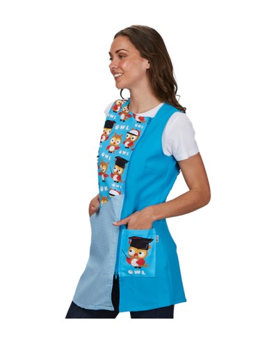 BATA SIN MANGAS BUHO OWL. Estolas batas y pichis para maestra