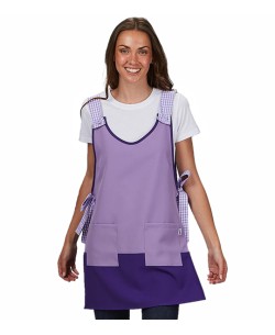 GREMBIULE PER INSEGNANTI REGOLABILE DI COLOR MALVA CON CINTURINI.