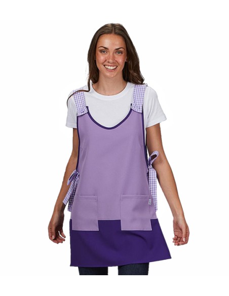 GREMBIULE PER INSEGNANTI REGOLABILE DI COLOR MALVA CON CINTURINI.