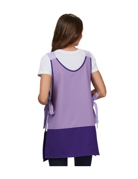 GREMBIULE PER INSEGNANTI REGOLABILE DI COLOR MALVA CON CINTURINI.