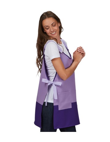 GREMBIULE PER INSEGNANTI REGOLABILE DI COLOR MALVA CON CINTURINI.