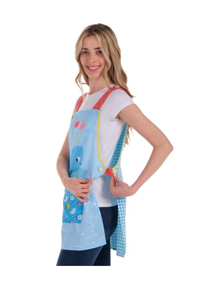 ESTOLA MAESTRA BALLENAS. Vestuario divertido para Maestras modernas