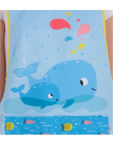 ESTOLA MAESTRA BALLENAS. Vestuario divertido para Maestras modernas