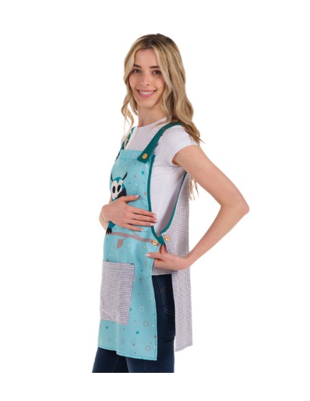 ESTOLA MAESTRA BÚHO REAL. Vestuario divertido para Maestras modernas