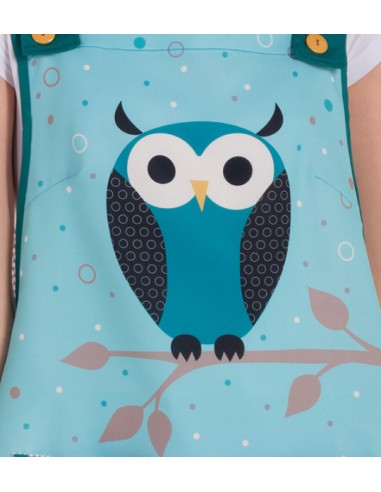 ESTOLA MAESTRA BÚHO REAL. Vestuario divertido para Maestras modernas