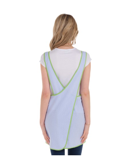 ESTOLA DE MAESTRA TEJIDO VICHY CON ESTAMPADO COCODRILO DIVERTIDO.