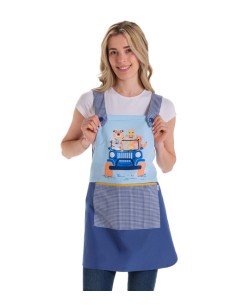 GREMBIULE DA INSEGNANTE JEEP ANIMALE - COSTUME DA MAESTRA DIVERTENTE