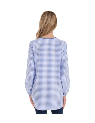 CAMICE MANICHE LUNGA AZZURRO. Camice, grembiule e vestito da insesgnante