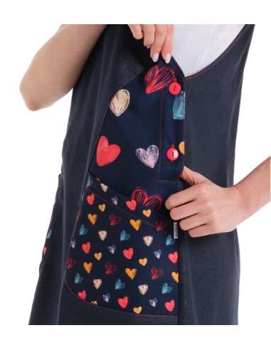 VESTITO DENIM CUORE COLORI. Acquista abiti da insegnante online
