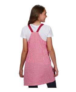 VESTITO MAESTRA VICHY FUCSIA CON TASCHE MORATO A CONTRASTO 2