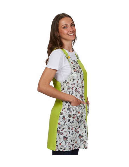 VESTITO MAESTRA RICREAZIONE. STAMPA SCOLASTICA DIVERTENTE E ALLEGRA.