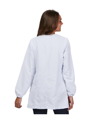 CAMICE BIANCO DA INSEGNANTE CON ANIMALI COLORATI.