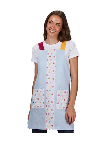 PICHI MAESTRA SUN DIVERTIDO ESTAMPADO A JUEGO CON EL TEJIDO DE RAYAS