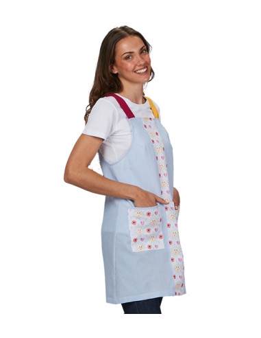 PICHI MAESTRA SUN DIVERTIDO ESTAMPADO A JUEGO CON EL TEJIDO DE RAYAS