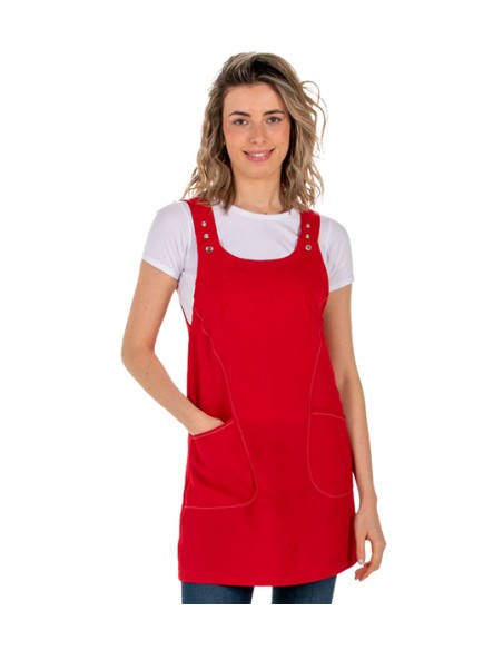 PICHI DE MAESTRA COLOR ROJO. VESTIDO DE MAESTRA DIVERTIDO Y ALEGRE .