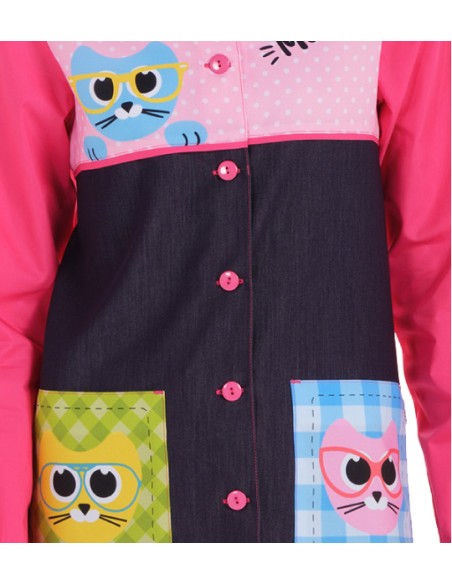 CAMICE MAESTRA GATTINO. Cappotti allegri e divertenti insegnanti.