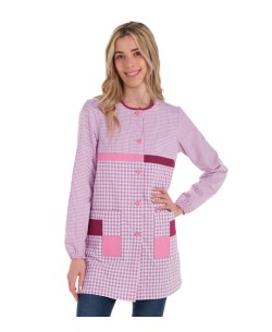 CAMICE MAESTRA QUADRETTI BLU NAVY.