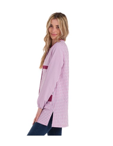 CAMICE MAESTRA QUADRETTI BLU NAVY.