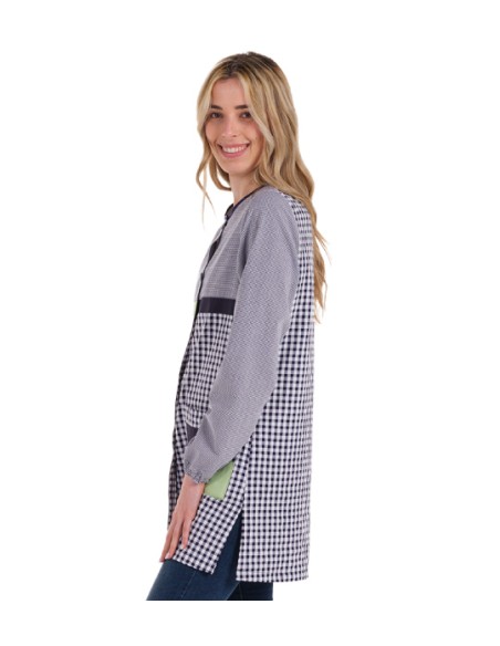 CAMICE PATTE BLU NAVY E VERDE. Camice per l'uso quotidiano