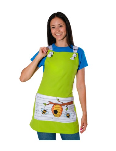 GREMBIULE MAESTRA API PISTACCHIO. Camice e grembiule da insegnante