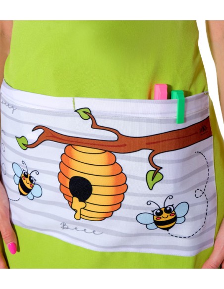 GREMBIULE MAESTRA API PISTACCHIO. Camice e grembiule da insegnante