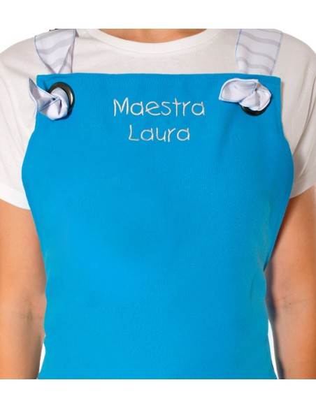 ESTOLA MAESTRA ABEJITAS AZUL. Colorida estola con divertido estampado