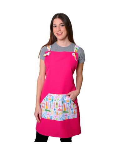 GREMBIULE MATERIALE SCOLASTICO FUXIA