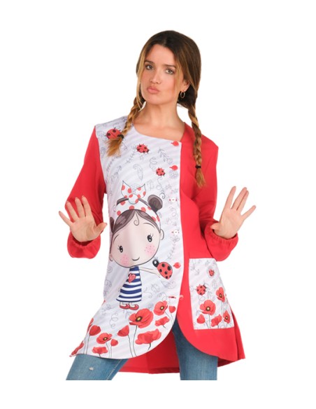 Camice maestra Bambina Papavero. Bestseller, originale e divertente.