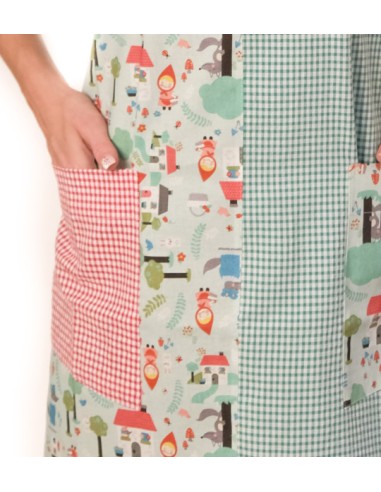 GREMBIULE MAESTRA CAPPUCCETO ROSSO