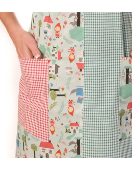 GREMBIULE MAESTRA CAPPUCCETO ROSSO