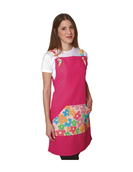 ESTOLA FLORES DE COLORES FUCSIA