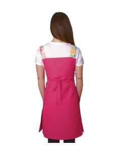 GREMBIULE FIORI DI COLORI FUXIA 2