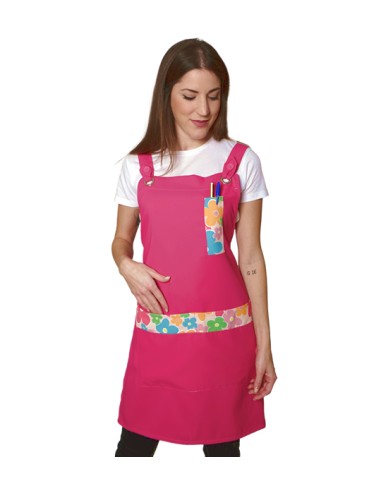 GREMBIULE FIORI FUXIA