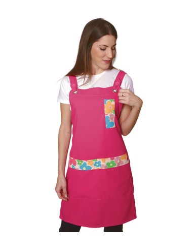 GREMBIULE FIORI FUXIA