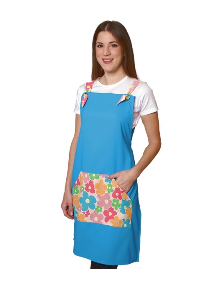 GREMBIULE FIORI DI COLORI TURCHESSE