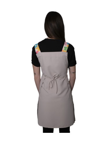 ESTOLA FLORES DE COLORES BEIGE