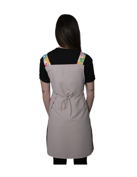 ESTOLA FLORES DE COLORES BEIGE