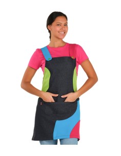GREMBIULE MAESTRA DENIM MULTICOLORE