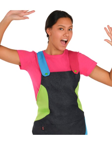 GREMBIULE MAESTRA DENIM MULTICOLORE