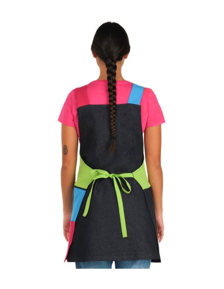 GREMBIULE MAESTRA DENIM MULTICOLORE