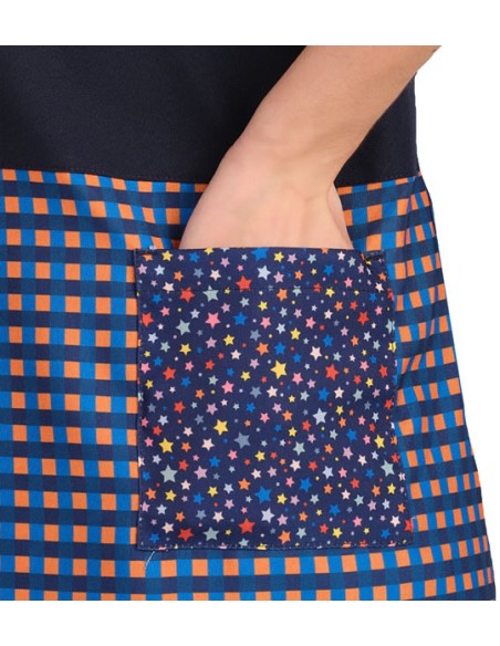 GREMBIULE MAESTRA BE HAPPY A QUADRI. Grembiuli e camici da insegnante