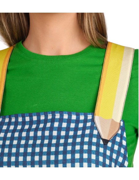 ESTOLA MAESTRA LAPIZ COLORES. Delantales, batas y pichis para maestra