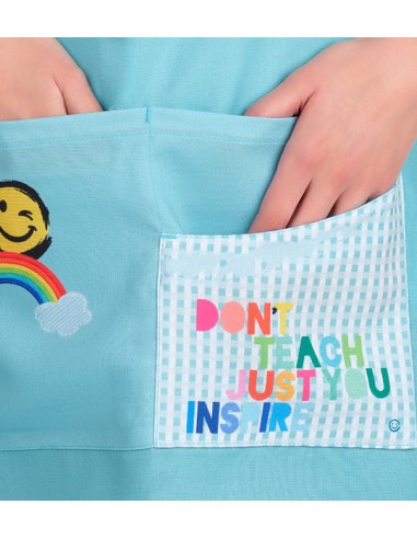 GREMBIULE MAESTRA SMILE BLU PASTELLO. Grembiuli e camici da insegnante