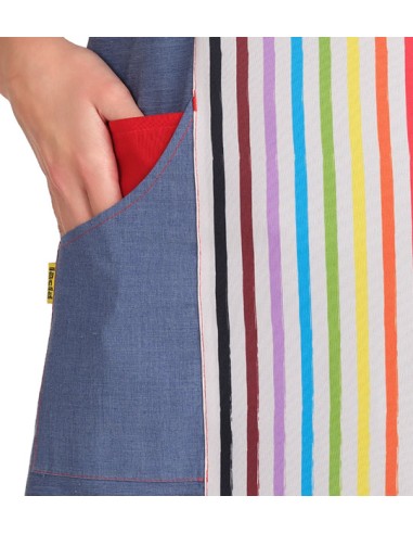 ESTOLA MAESTRA LAPIZ COLORES. Delantales, batas y pichis para maestra