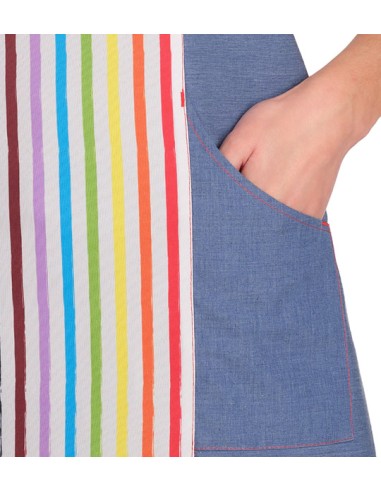 ESTOLA MAESTRA LAPIZ COLORES. Delantales, batas y pichis para maestra