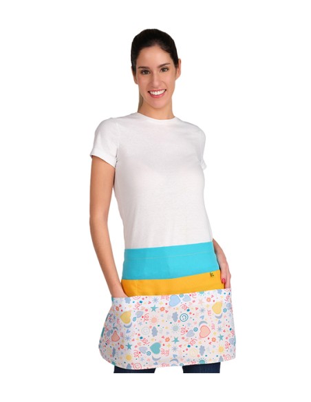 DELANTAL MAESTRA ESTAMPADO SMILE. Estolas y pichis para maestras