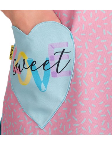 PICHI MAESTRA CORAZONES CON BOTONES AMARILLOS