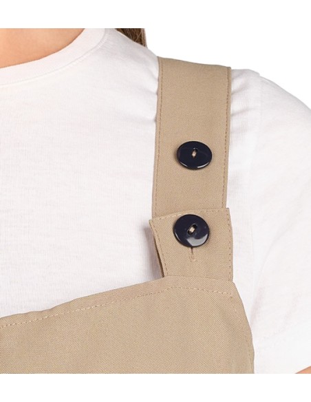 VESTITO STAMPA FIORI BEIGE. Giacca, grembiules da scolastiche