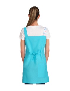 PICHI ESTAMPADO DIVERTIDO TURQUESA. Batas y pichis para maestra 2